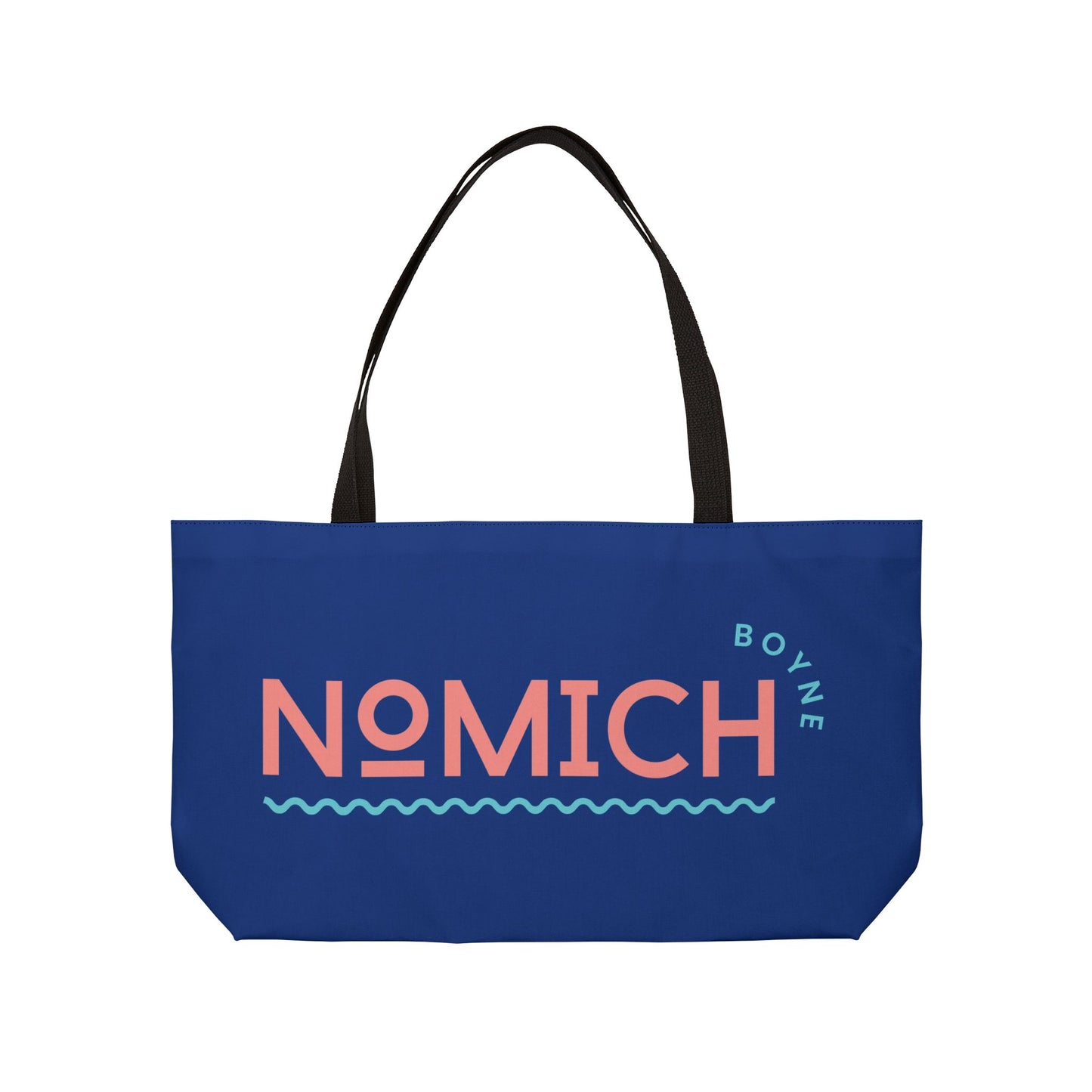My Lake Charlevoix Weekender Tote Bag - Dark Blue Canvas