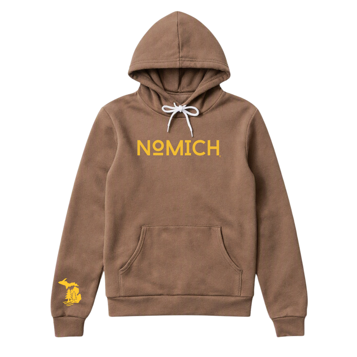 NoMich® Game Day — Brown & Gold Hoodie | NoMich® Front