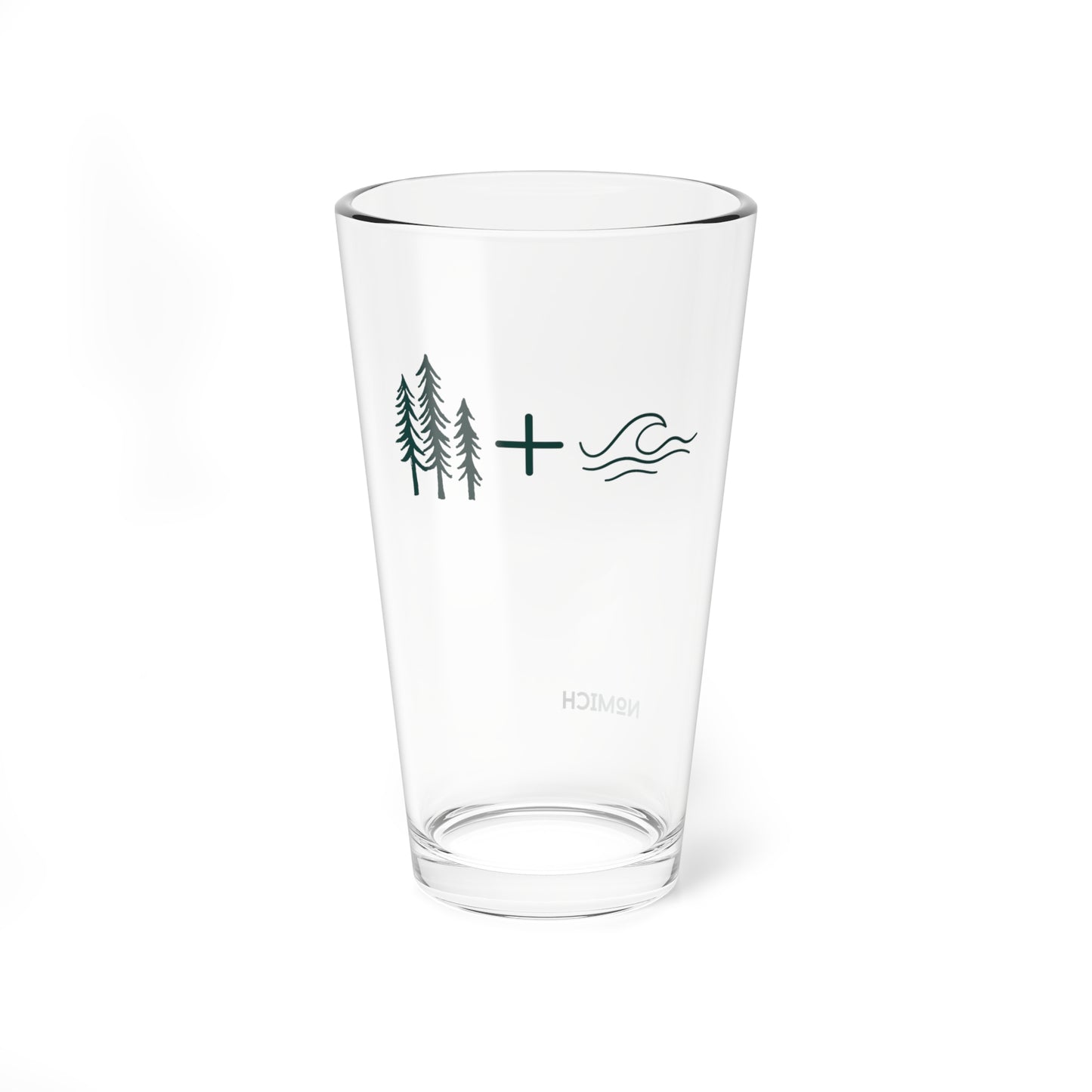 Pine + Shorelines Pint glass