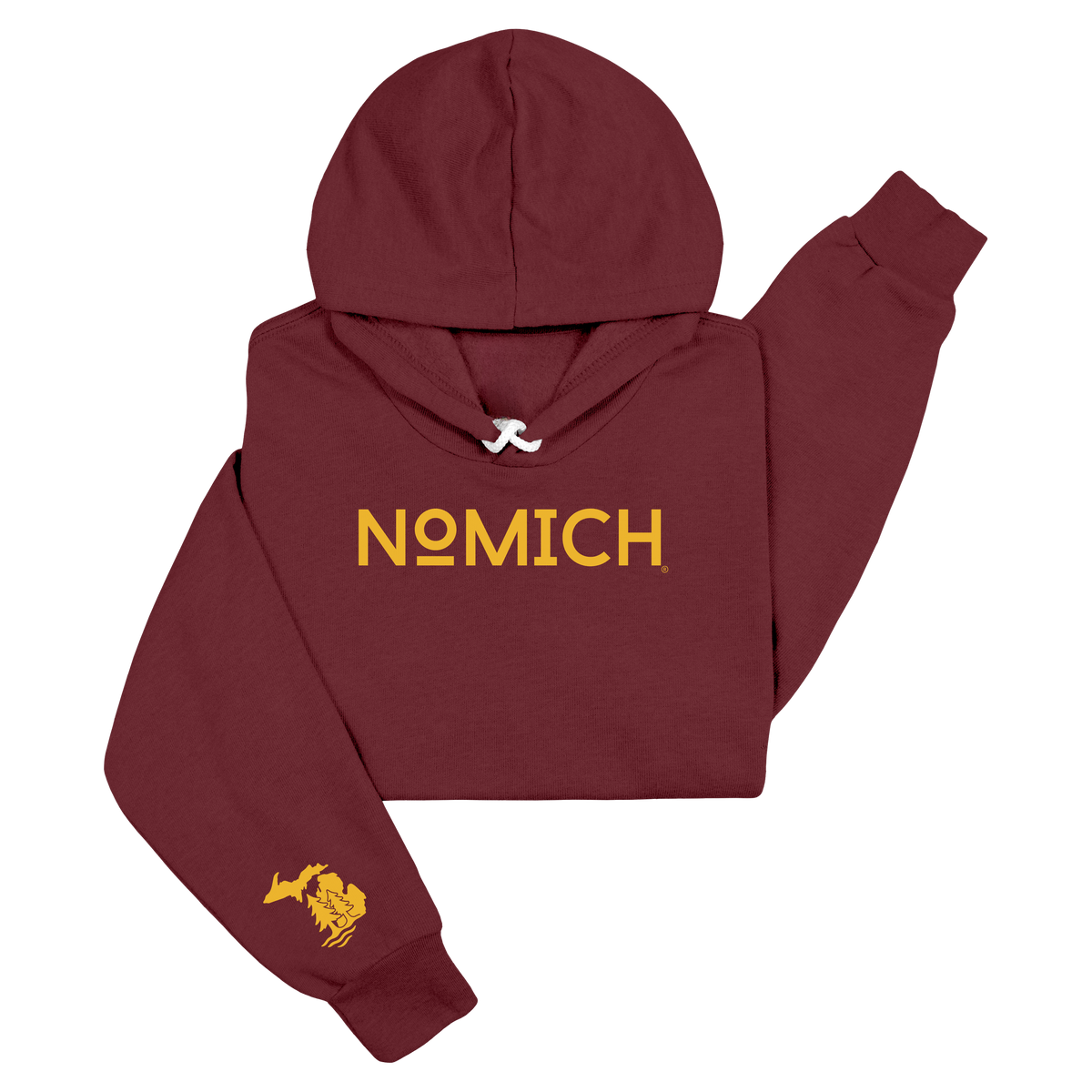 NoMich® Game Day — Maroon & Gold Hoodie | NoMich® Front