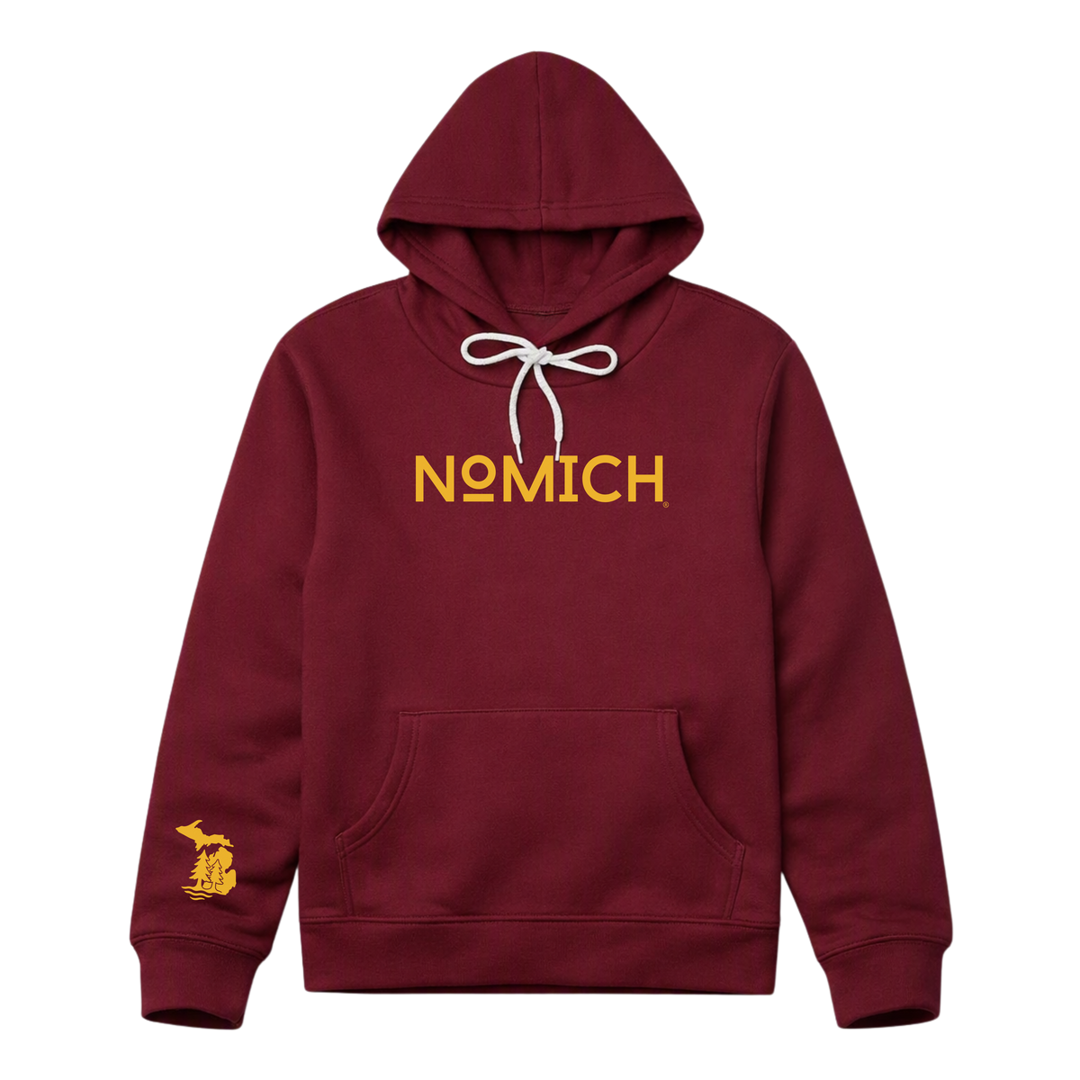 NoMich® Game Day — Maroon & Gold Hoodie | NoMich® Front