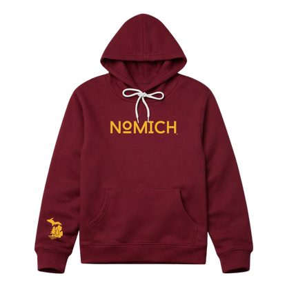 NoMich® Game Day — Maroon & Gold Hoodie | NoMich® Front