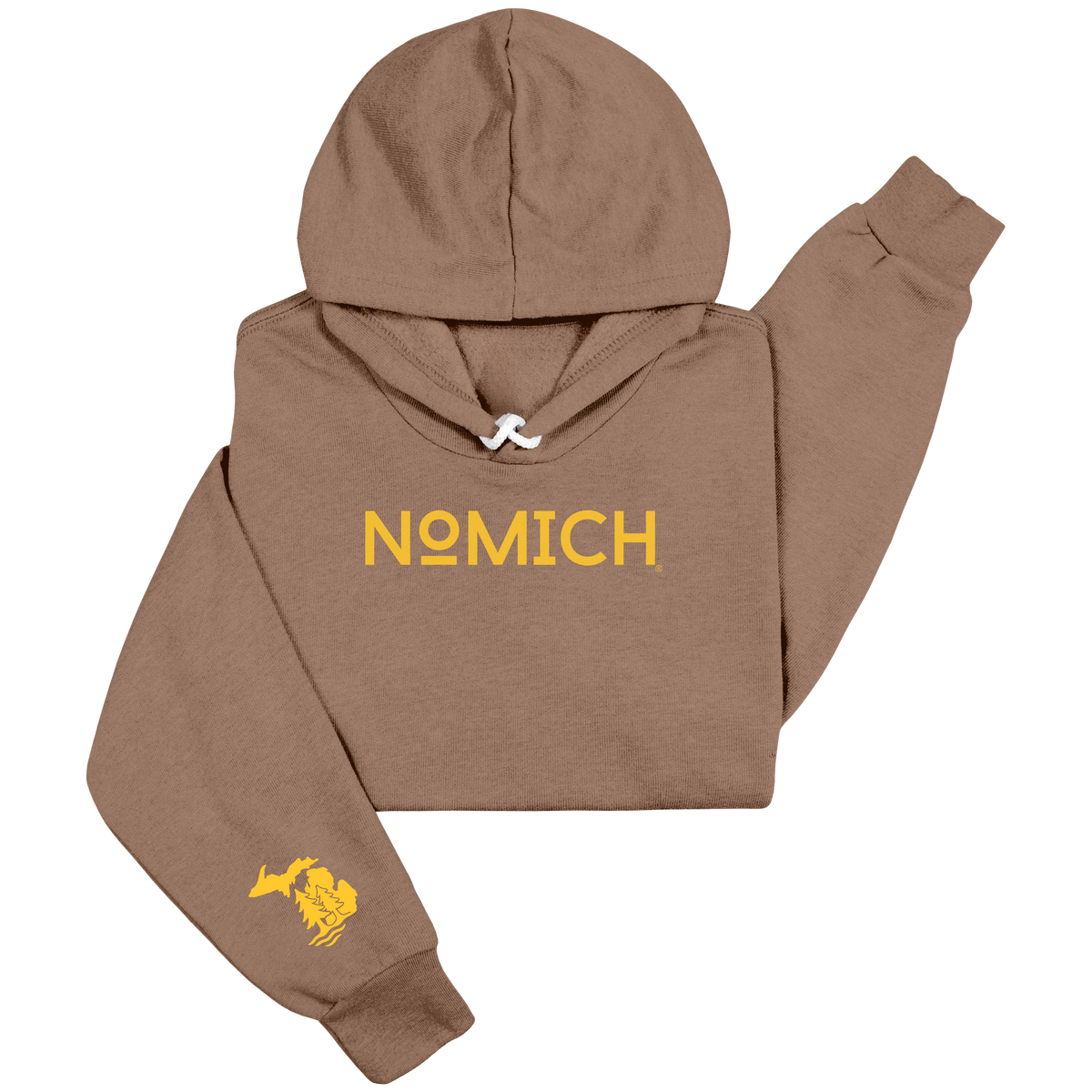 NoMich® Game Day — Brown & Gold Hoodie | NoMich® Front