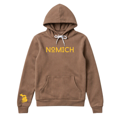 NoMich® Game Day — Brown & Gold Hoodie | NoMich® Front
