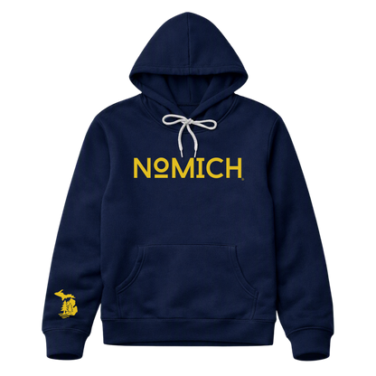 NoMich® Game Day — Navy & Gold Hoodie | NoMich® Front