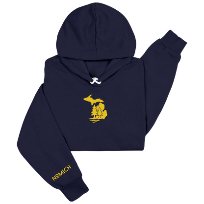 NoMich® Game Day — Navy & Gold Hoodie | Where Pines Meet Shorelines™