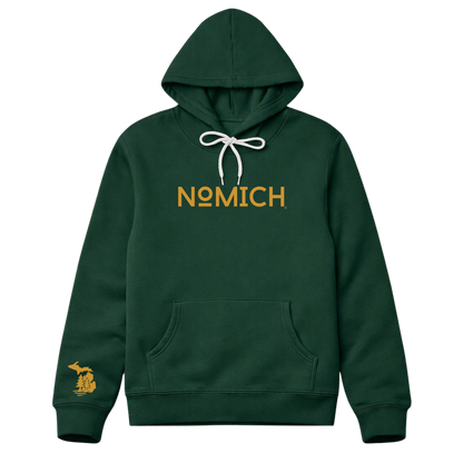 NoMich® Game Day — Green & Gold Hoodie | NoMich® Front