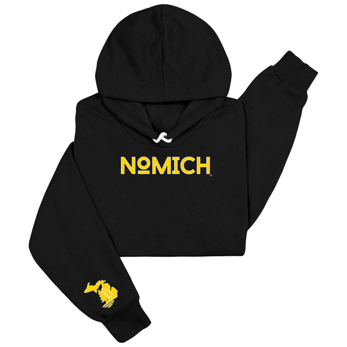 NoMich® Game Day — Black & Gold Hoodie | NoMich® Front