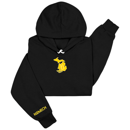 NoMich® Game Day — Black & Gold Hoodie | Where Pines Meet Shorelines™