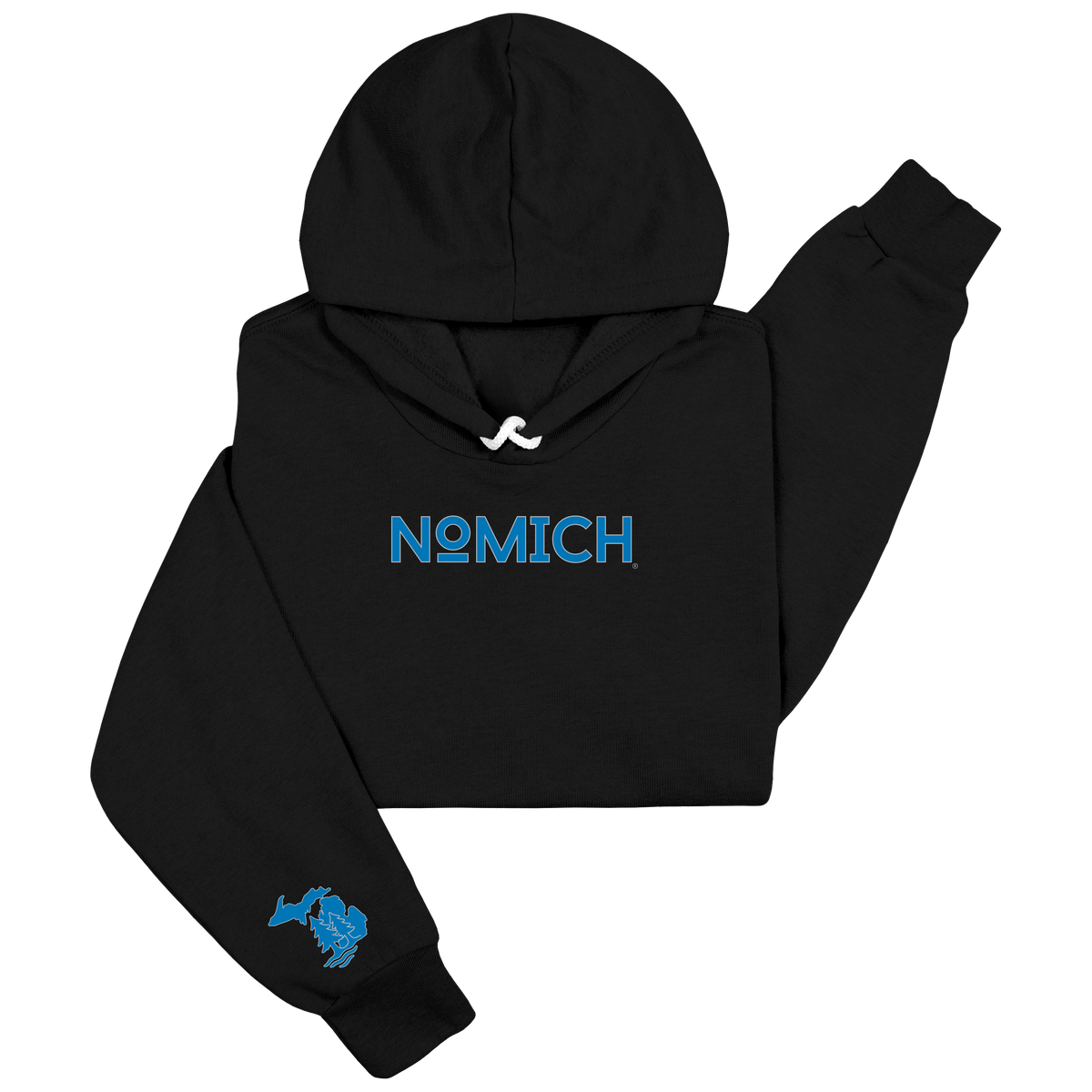 NoMich® Game Day — Black & Blue Hoodie | NoMich® Front