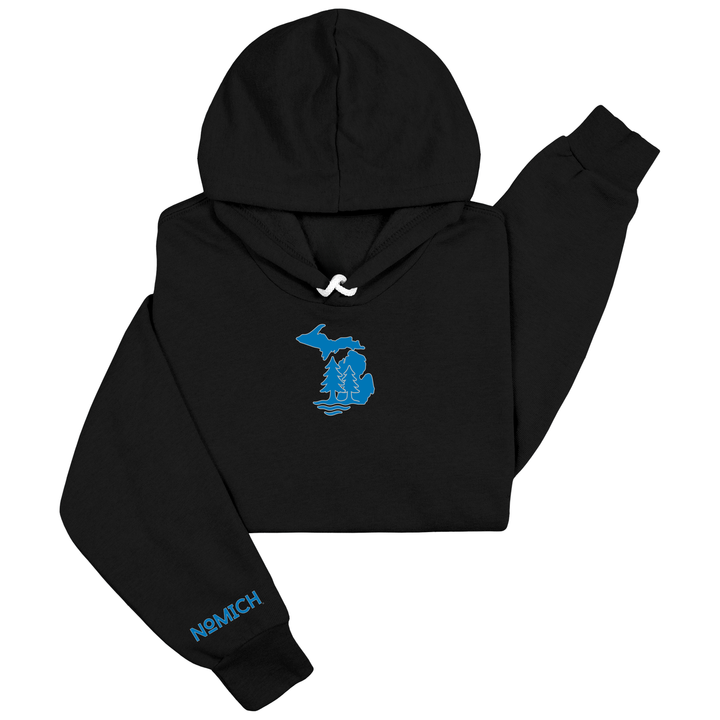 NoMich® Game Day — Black & Blue Hoodie | Where Pines Meet Shorelines™