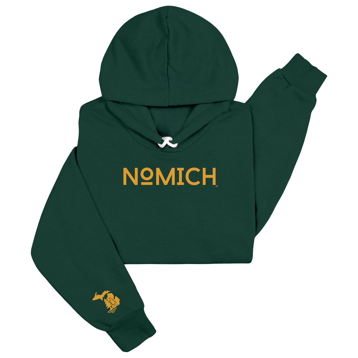 NoMich® Game Day — Green & Gold Hoodie | NoMich® Front